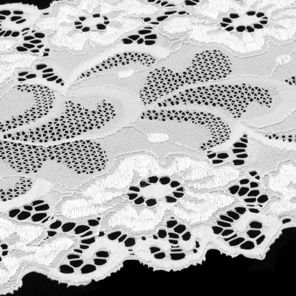 Кружево бельевое эластичное 150 мм / 13.72 м, цв. C501 белый