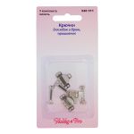 Крючки пришивные 18 мм (16х13 мм), никель, упак. 3 компл, Hobby&Pro, 5 упак