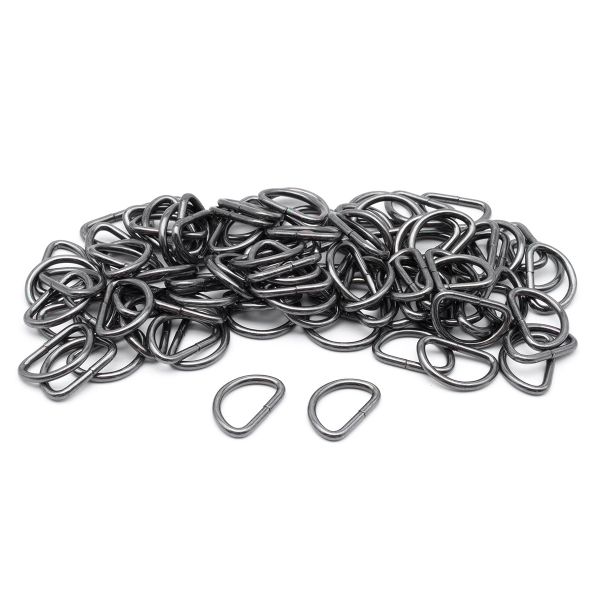 Полукольцо сварное металл внутр. 20 мм (внешн. 25х17 мм, ⌀2.5 мм), 100 шт, чер.никель ГР, 6064