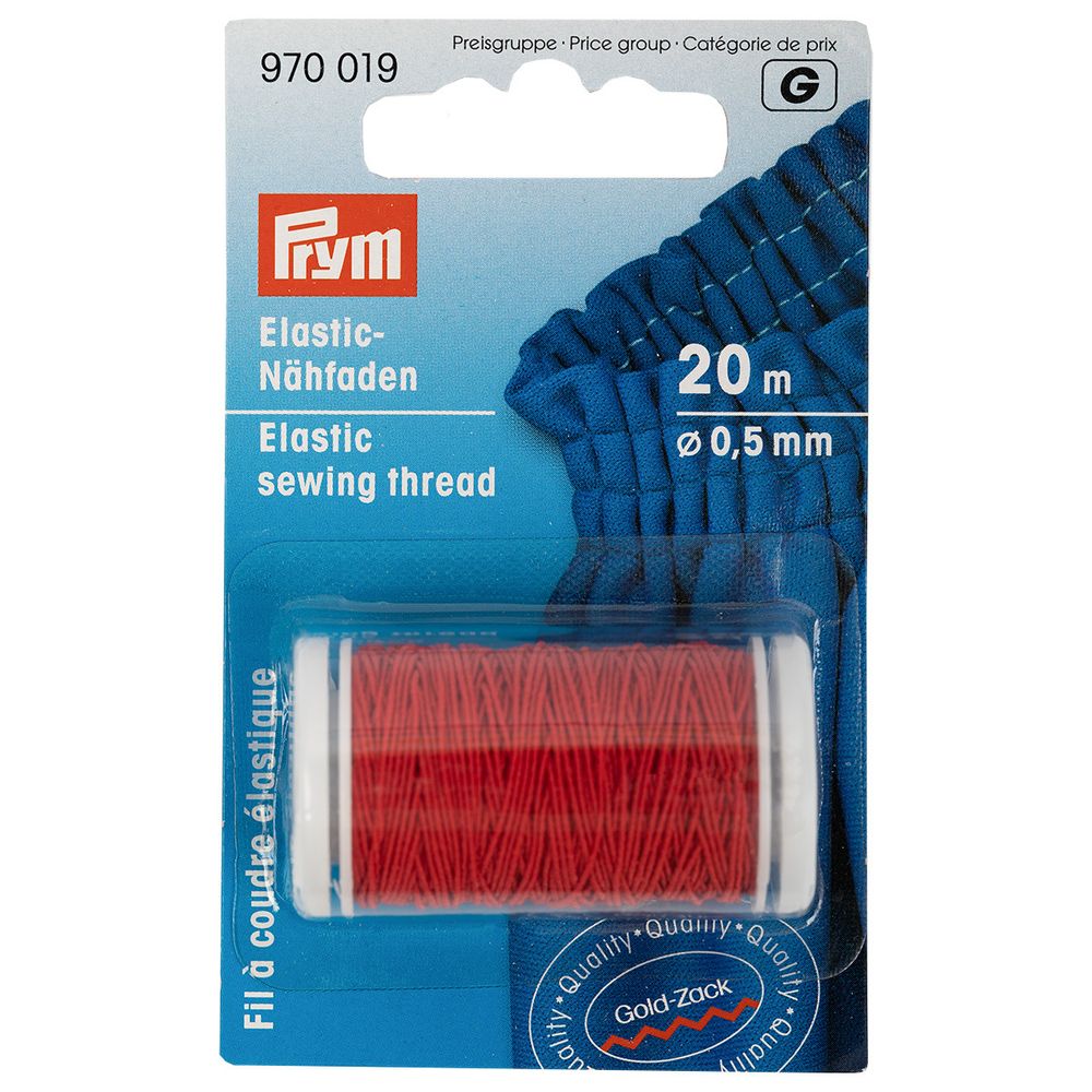 Нить эластичная ⌀0.5 мм, 1 шт, красная, Prym 970019