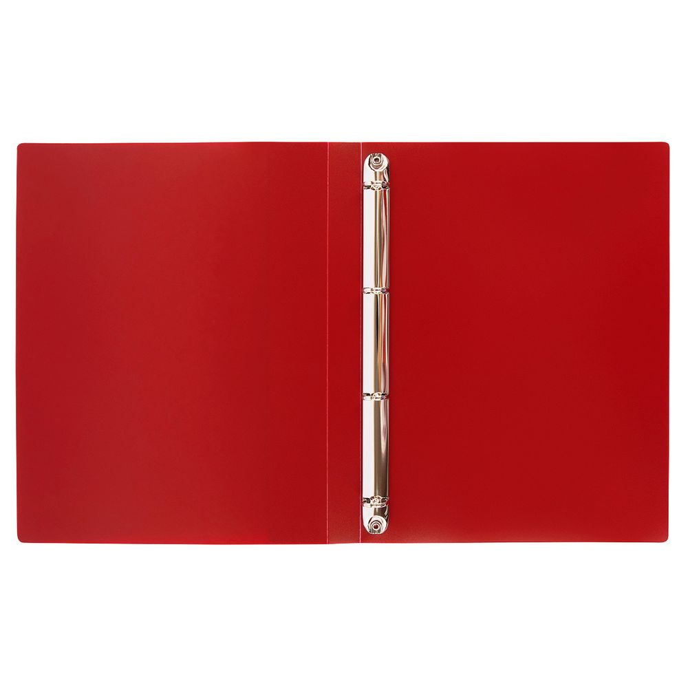 Папка на 4 О-кольцах A4 700 мкм 25 мм, волокно, 4 шт, d-17 мм, красный new EC211430004, Expert Complete