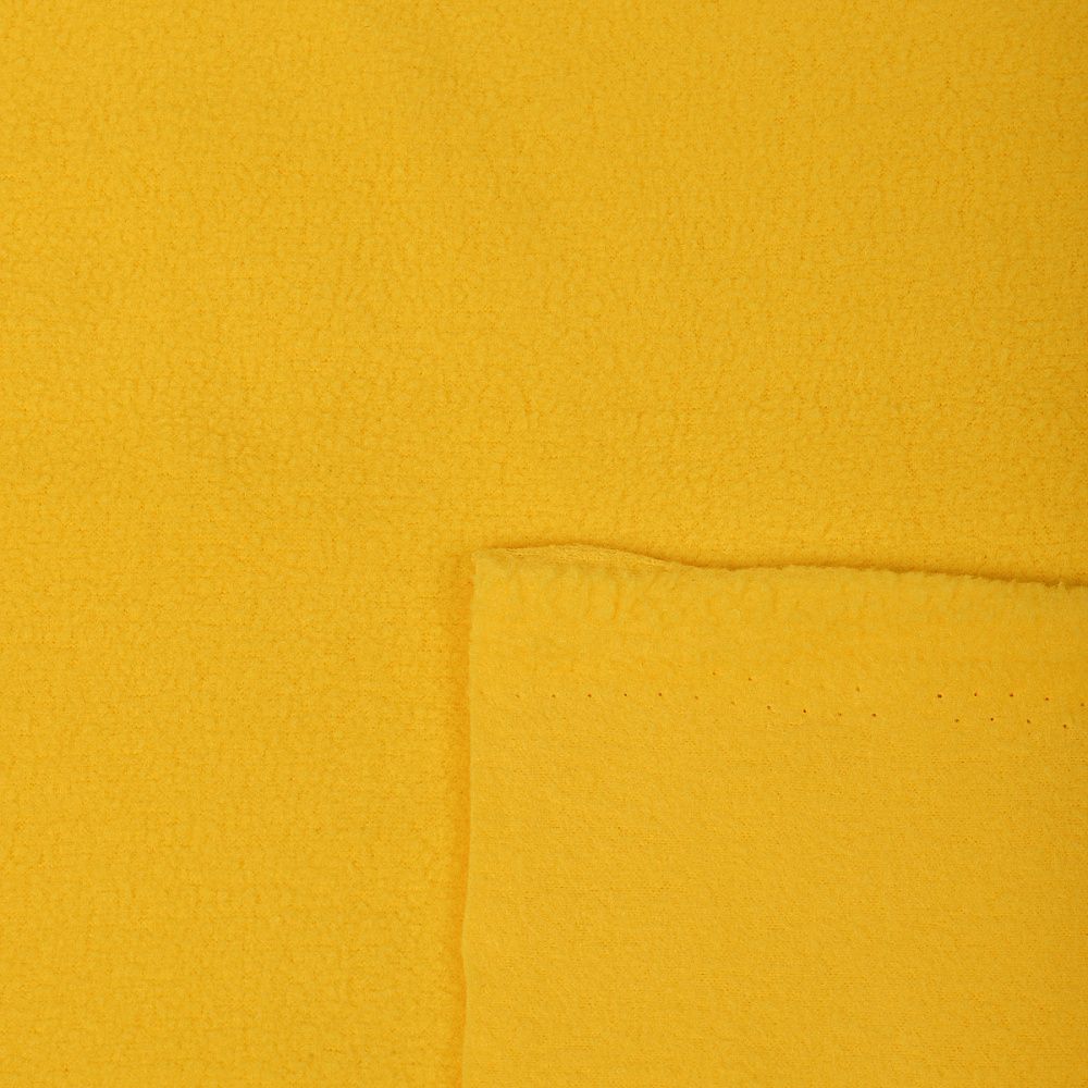 Флис 2-сторонний 190 г/м², 150 см / 2 метра, TBY-0059-001.2, цв.S001 желтый