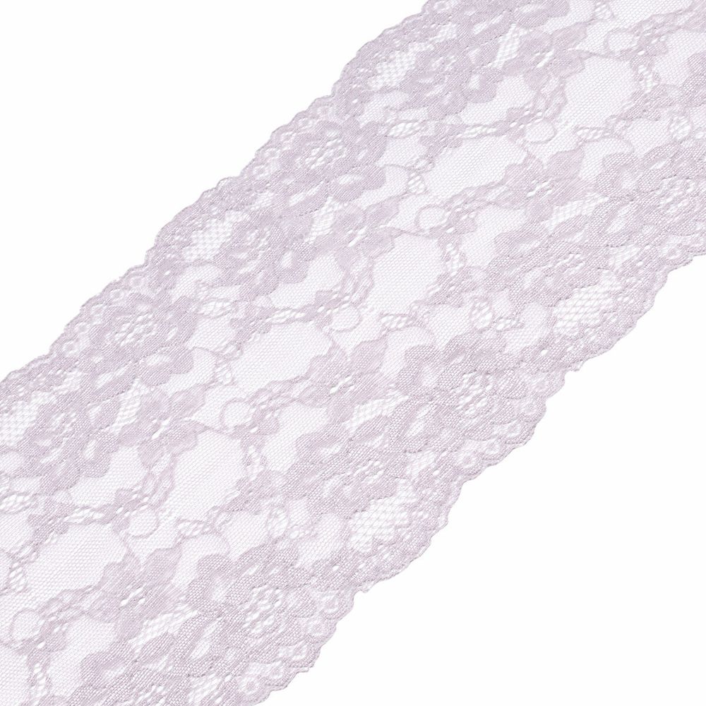 Кружево бельевое эластичное 180 мм / 3.4 метра, цвет светло-серый