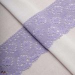 Кружево вязаное (тесьма) широкое 125 мм / 25 метров, хлопок, рис. 125.01.038, сирень, С3749Г17