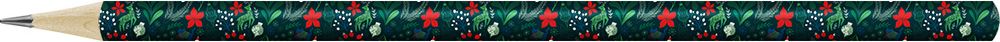 Карандаш графитный круглый с ластиком заточенный ТМ (HB), 12 шт, 3124 новогодний, ВКФ Принты 1-PR-12Д