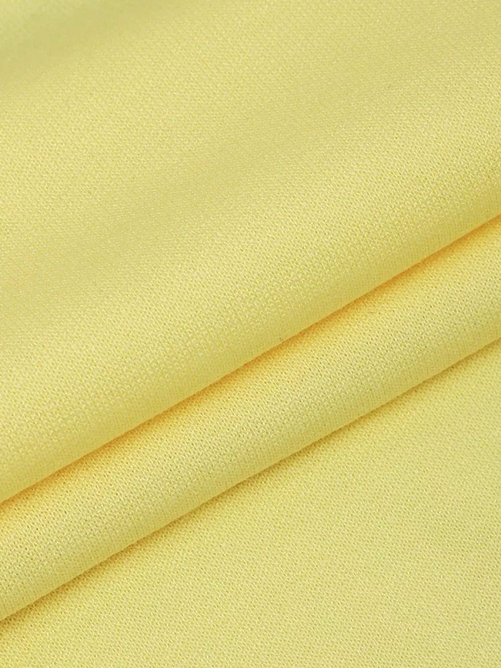 Футер 2х нитка петля Поливискоза стрейч 220г Small French Terry цв.S802 желтый в нарезке 1м