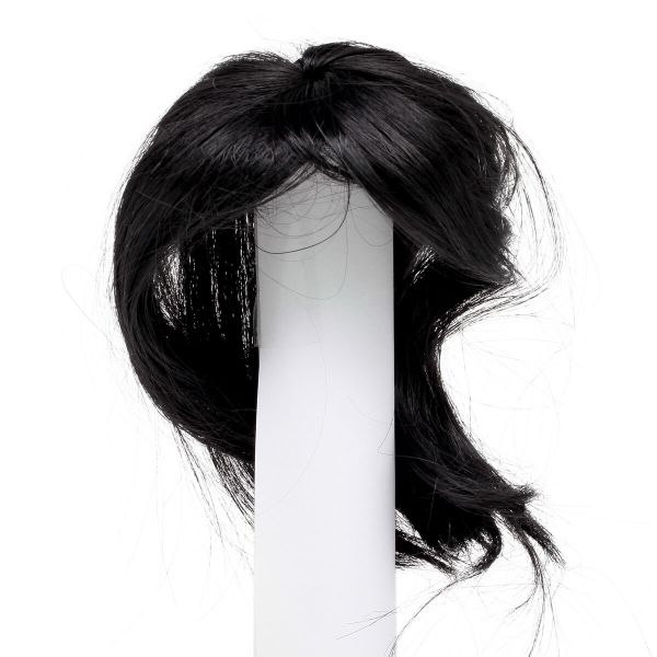 Парик для кукол (прямые волосы), 5х15см (черный), AS16-19