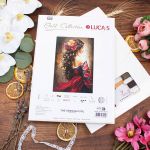Набор для вышивания нитками Luca-S G702, гобелен Испанская девушка, 19х28см