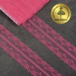 Кружево отделочное в стиле "трикотаж" 40 мм, диз. 275, цв.13 персиковый, уп. 27,4 м