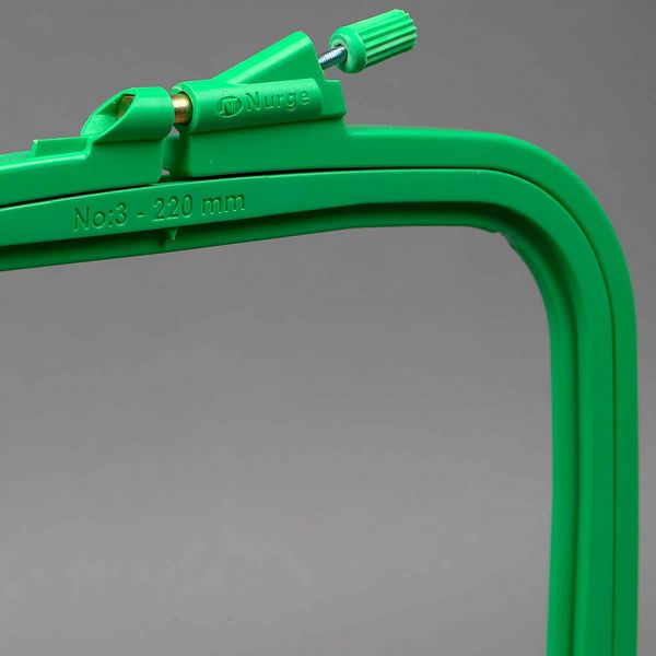 Пяльцы-рамка пластиковые 220х195 мм, Nurge NUR.170-13.5 цв.зеленый