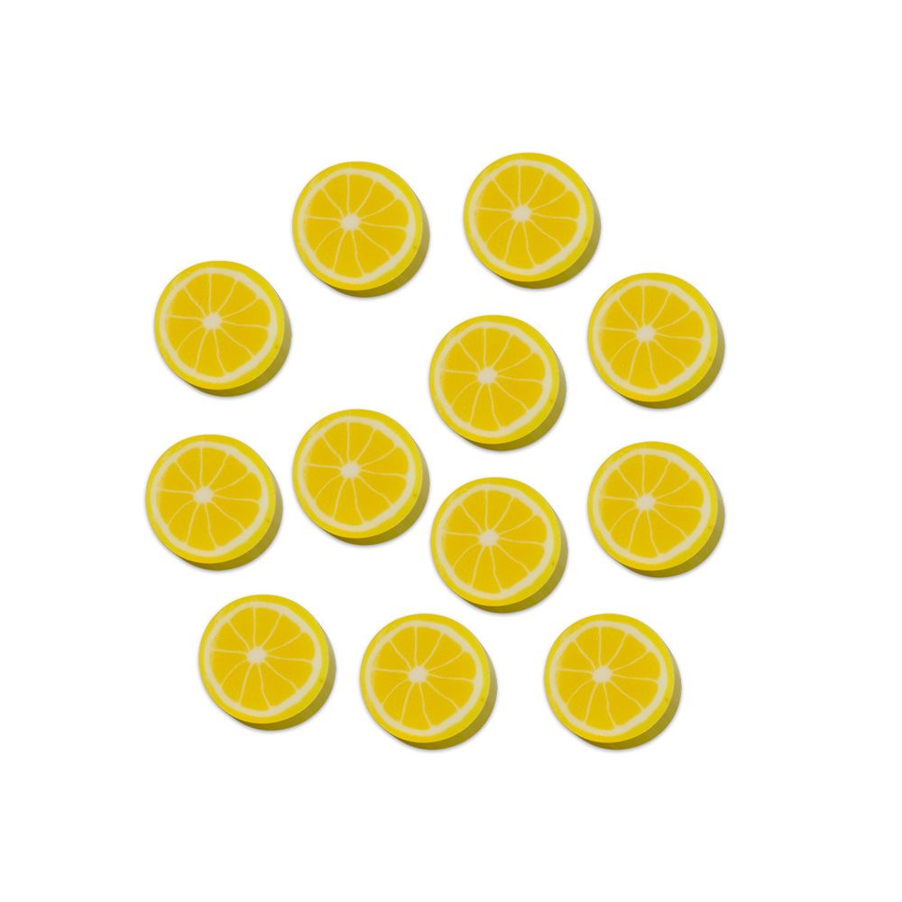 Бусины полимерная глина ⌀10 мм, 70 шт (6х12 шт), /РП/, №01 лимон, Zlatka PCV