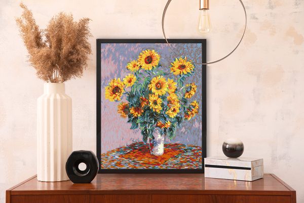 Картина по номерам Фрея, Клод Моне, Подсолнухи, 50х40 см