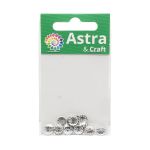 Шапочка для бусин, 5мм 50 шт в упак, Астра, Серебро