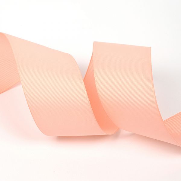 Лента репсовая (в рубчик) 50.0 мм, 714 светлый персиковый, уп. 27,4м