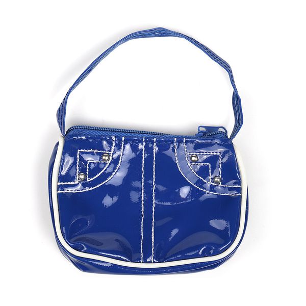 Сумочка №72/02 лакированная арт.КЛ.26891 100х60х20 мм, цв.синий