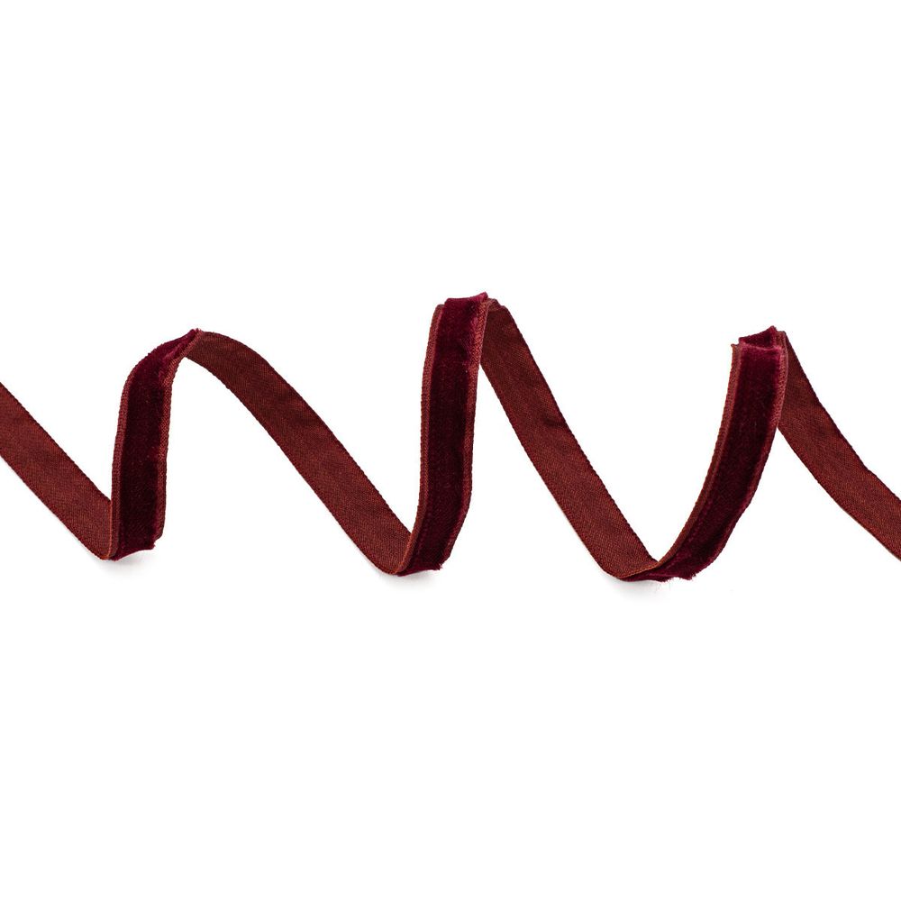 Лента бархатная (тесьма) 10.0 мм / 10±0.5 метров, рис. 8508, цв.23 бордо