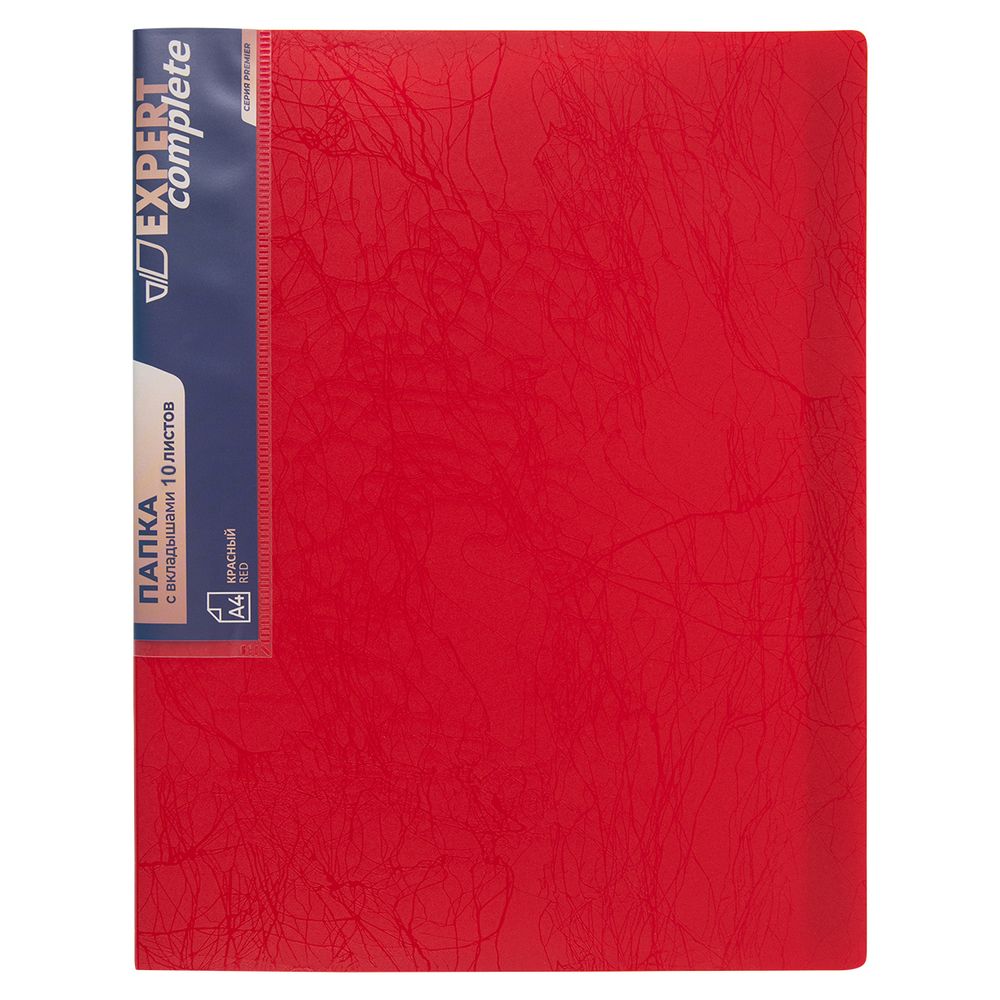 Папка с вкладышами 10 л. A4 600 мкм 20 мм, волокно, 6 шт, красный new ЕС210030004, Expert Complete