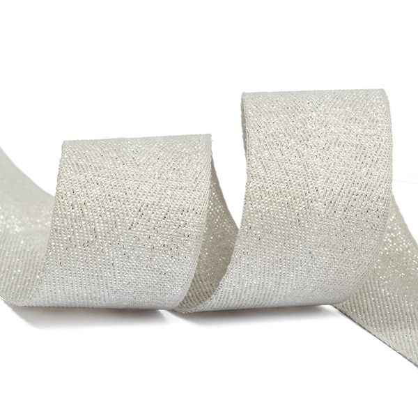 Тесьма (лента) киперная п/э металлизированная 25 мм / 22.85 метра, S132 серый