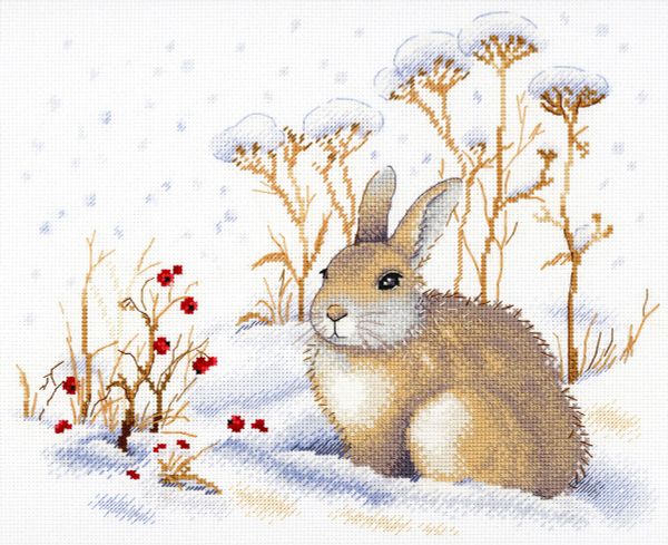 Набор для вышивания нитками МП Студия, Ушастый лакомка 20х25 см