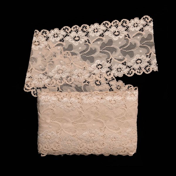 Кружево бельевое эластичное 150 мм / 13.72 м, цв. C180 телесный