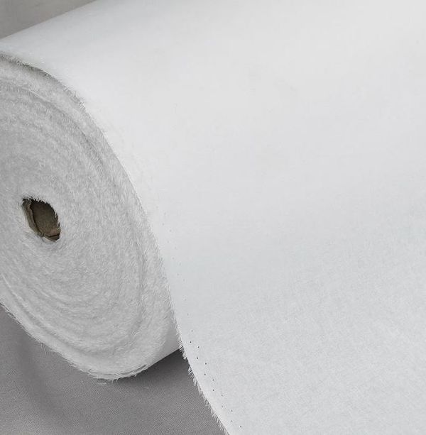 Дублерин воротничковый 135 г/м², 112 см / 100 метров, 100% хлопок, белый, 135w, Брючникофф