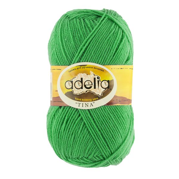Пряжа Adelia Tina / уп.5 мот. по 100г, 308м, 065 яр.зеленый