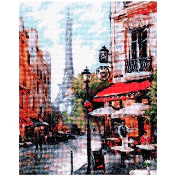 Набор для вышивания нитками Палитра, Парижское кафе, 26х33 см