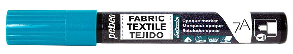 Маркер для темных и светлых тканей 7A Opaque 4 мм, перо круглое, 6 шт, 804410 Изумрудный зеленый, Pebeo