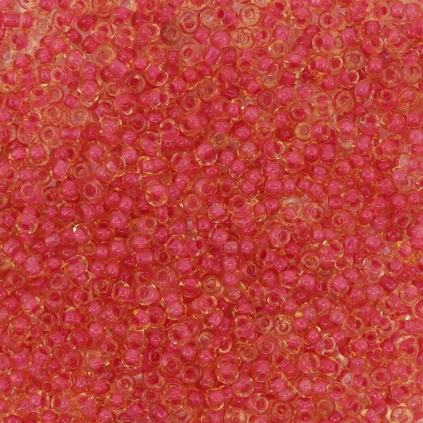 Бисер Astra&Craft 11/0 (2.1 мм), 200 г (10х20 г), цв. 311 т. розовый/прозрачный с цветным центром