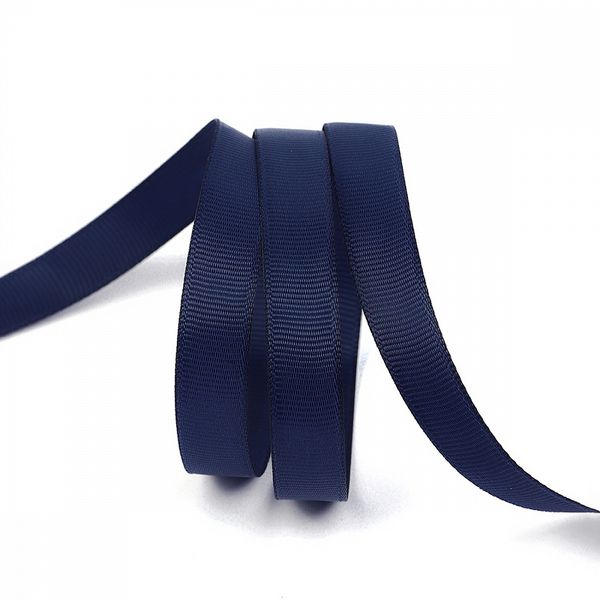 Лента репсовая (в рубчик) 12.0 мм / 22.8±1 метра, 370 т.синий, Magic4Hobby