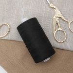 Нитки армированные С28/2 (45ЛЛ), 2000м, 100% п/э Astra&Craft (черный)