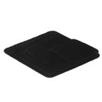 Набор заплаток пришивных из замши, ромб 4х5,6см, 6х8,4см, 8х11,2см, с перфорацией, 3 шт (20 черный), 59405