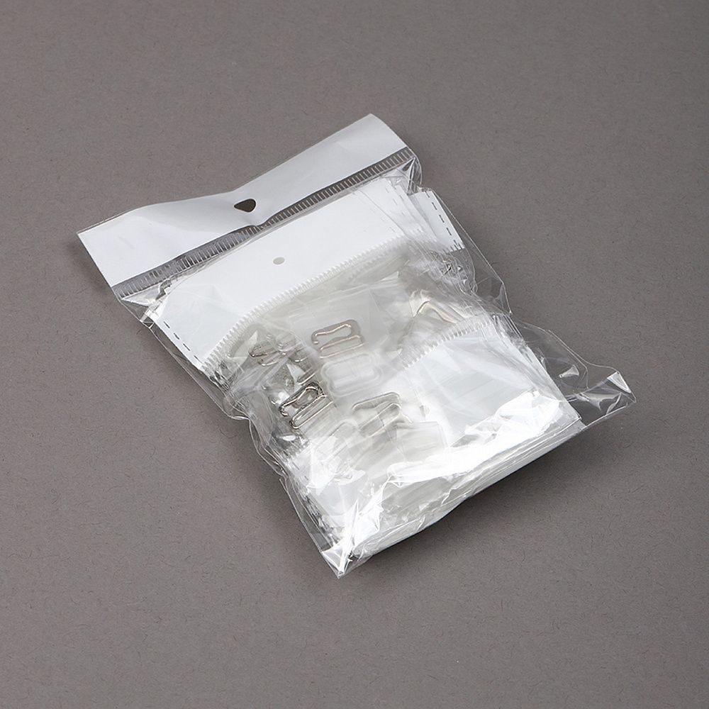 Бретели для бюстгальтера 10 мм, цв.прозрачный матовый, никель, TBY.0T101, уп 10 пар