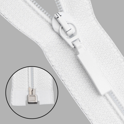 Молния спираль (витая) Arta Т5 (5 мм) 1 зам., разъем., 80 см, цв. 501 белый, уп.5 шт