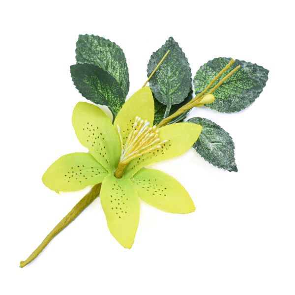 Цветы искусственные декоративные D7x3xH12см, 1шт, Астра, F214 желтый