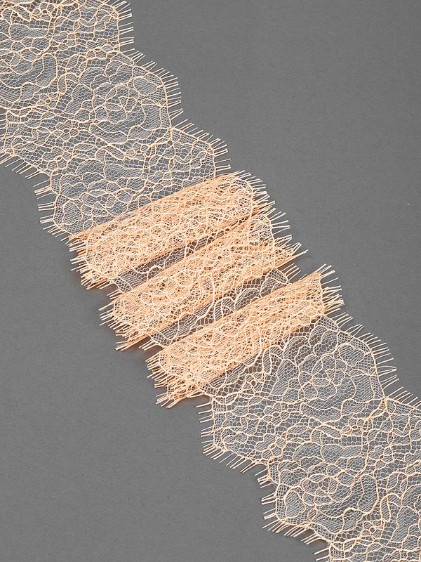 Кружево шантильи (реснички) 80 мм / 3 метра, TBY.75231, F106 экрю