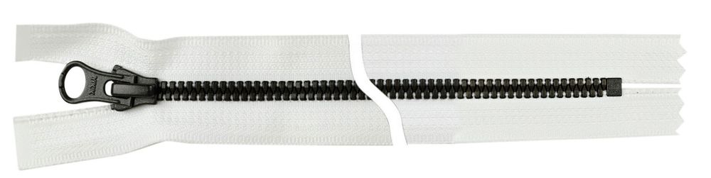 Молния трактор YKK Metalux Т5 (5 мм) 1 зам., разъем., матовая черная, 20 см, под металл, 501 black 20, уп.10 шт