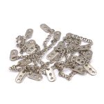 Вешалка-цепочка для одежды 102х7 мм, металл, никель, 10 шт, ГНУ14377