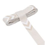 Стропа (ременная лента) 38 мм / 3 метра, [40 г/пог.м], с принтом 2-сторонняя, D166 бежевый/белый, 3Al354