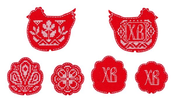 Набор для вышивания нитками МП Студия (Жар-птица), Пасхальные топперы, 7х7 см