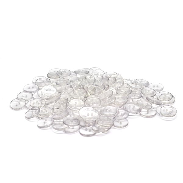 Пуговицы 2 прокола 32L (clear (прозрачный)), CX-K-22, 144 шт