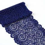 Кружево бельевое эластичное 180 мм / 3 м, TBY.L1351, цв.L1832 синий, Kruzhevo
