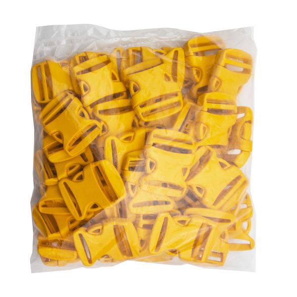 Фастекс (пряжка трезубец) пластик 30 мм, 50 шт, 23 желтый
