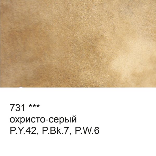 Акварель художественная, кювета 2.5 мл, 731 охристо-серый, Vista-Artista VAW