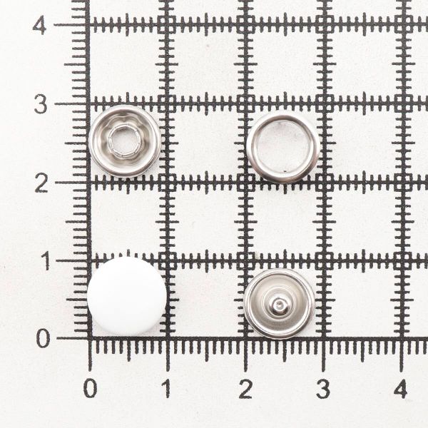 Кнопка рубашечная (джерси) закрытая ⌀9.5 мм, ≈144 шт, МЕТАЛЛ, эмаль, 101 белый матовый, NEW STAR