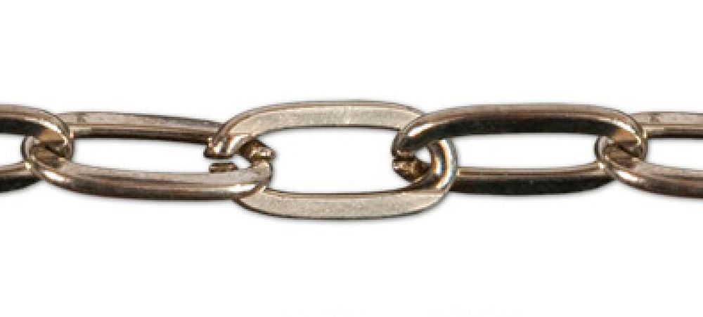 Цепь декоративная сталь 10.7х5.3 мм, 10±0.5 метров, серебро, Micron MI-26