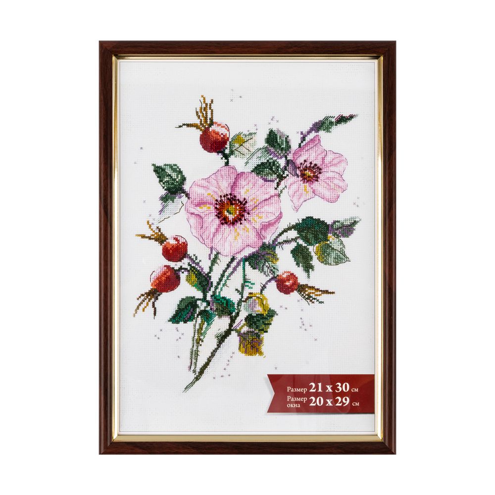 Рамка для картины (фото) пластик с оргстеклом 21х30 см, коричневый, Gamma ПРК-18