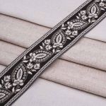 Лента (тесьма-бордюр) жаккардовая 60.0 мм / 25±1 метров, 6 черный, 3AR2679