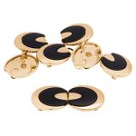 Крючки пришивные декоративные 44х18 мм, black/G, MT-1822, 4 шт