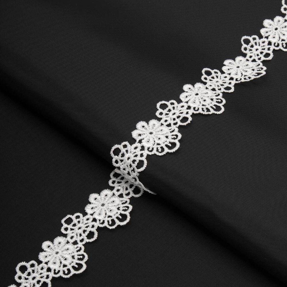 Кружево гипюр (плетёное) 30 мм / 13.7 метров, белый, 3AR1419